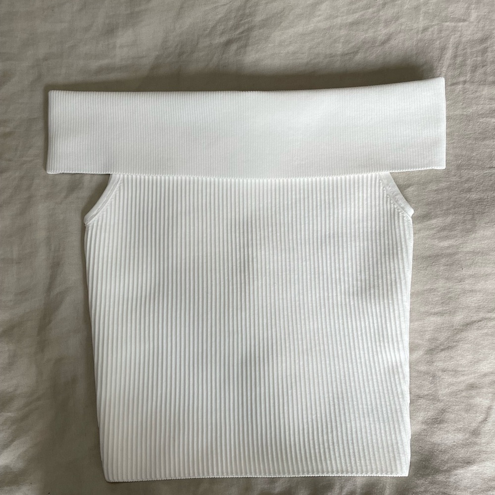 DL1961 White Off the Shoulder Top